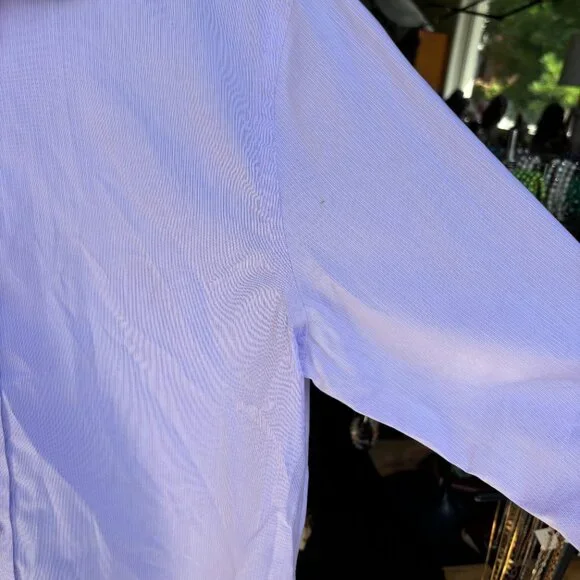 Burberry London Men’s 16.5-42 White Pink Striped Button Up Designer Dress Shirt - Picture 9 of 14